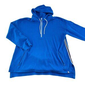 Talbots‎ Womens Blue Hooded Pullover Sweater Dress L Cotton & Spandex